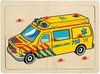 Houten puzzel ambulance 112 hout