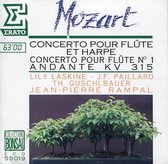 Mozart - Concerto Pour Flûte & Harpe KV 299 Ut Majeur, Concerto Pour Flûte N°1 KV 313 Sol Majeur, Andante Pour Flûte & Orchestre KV 315 Ut Majeur