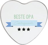 Vaderdag blik in hartvorm | Beste opa Certificate