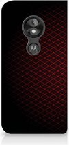 Motorola Moto E5 Play Uniek Standcase Hoesje Geruit Rood