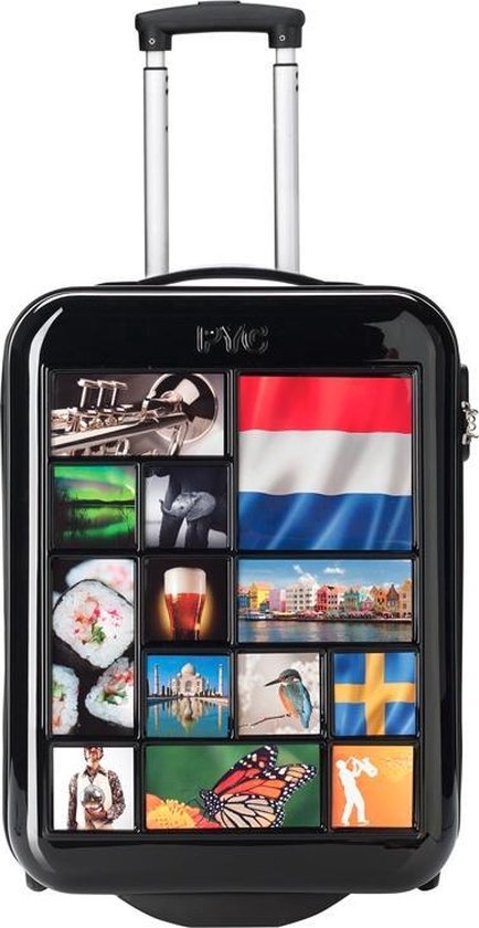 Promoten zonnebloem uitslag Pimp Your Case Handbagage koffer Zwart - incl. 136 stickers! Stuntprijs |  bol.com