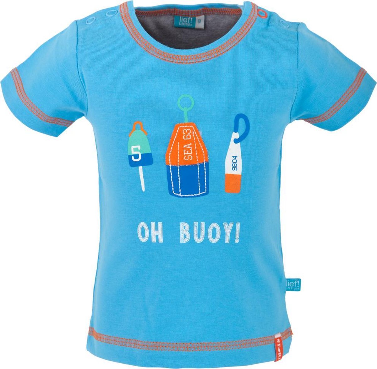 lief! Jongens T-shirt - Alaska Blue - Maat 56