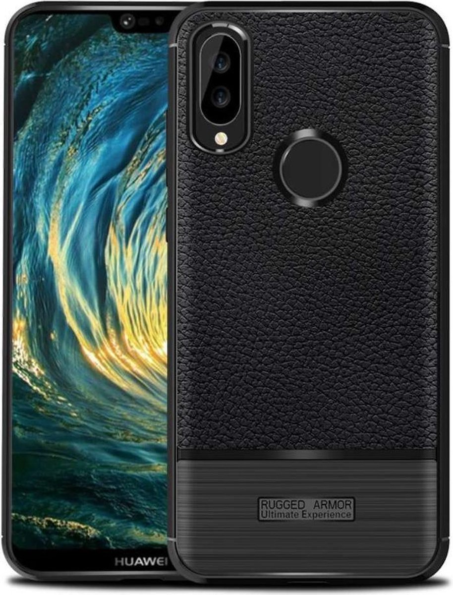 Just in Case Huawei P20 Lite Rugged Armor TPU Hoesje - Zwart