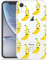 Geschikt voor Apple iPhone Xr Hoesje Happy Banaan - Designed by Cazy