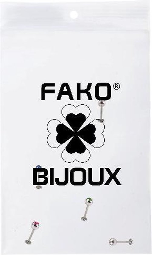 Fako Bijoux® - Labret Piercing - Kristal - 3mm - Set - 5 Stuks - Fako Bijoux®