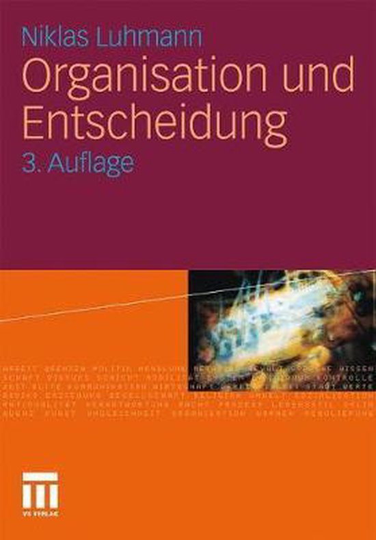 Organisation und Entscheidung - cover