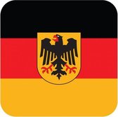 15x Bierviltjes Duitse vlag vierkant - Duitsland feestartikelen - Landen decoratie