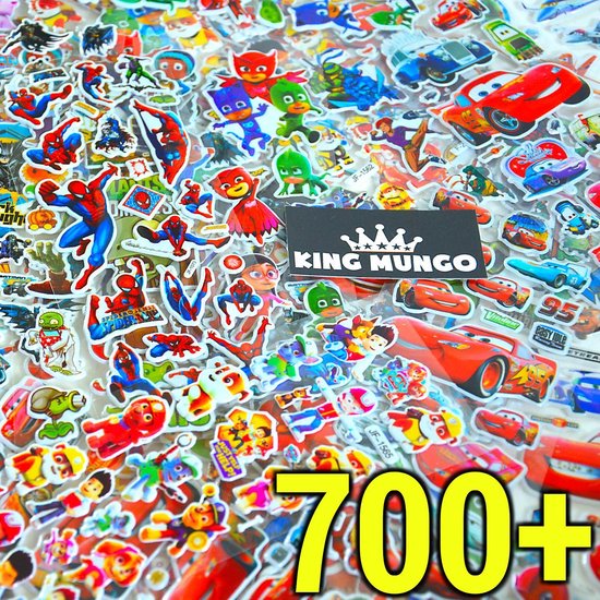 700+ Stickers voor Kinderen | 40 Stickervellen Jongens 3D Foam Superhelden  | KMST005 | bol.com