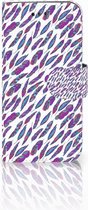Geschikt voor Samsung Galaxy A3 2017 Bookcase Hoesje Design Feathers Color