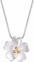 24/7 Jewelry Collection Kersenbloesem Ketting - Bloem - Zilverkleurig