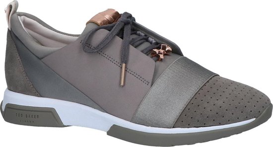 Ted Baker - Cepa - Sneaker laag gekleed - Dames - Maat 39 - Grijs - Dark  Grey Suede | bol.com