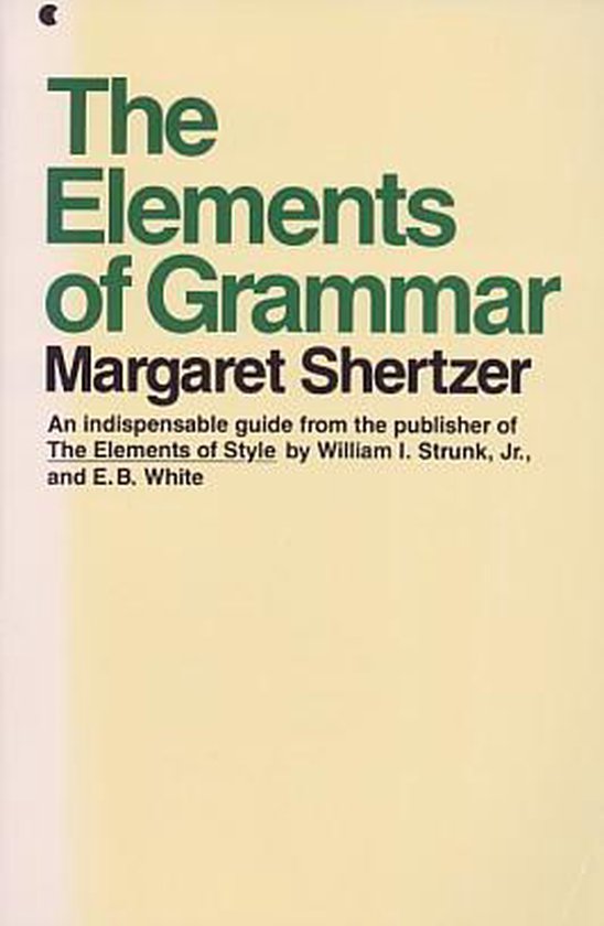 The elements of Grammar - cover