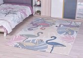 Tapijtenloods Kids Flamingo's Vloerkleed Kinderkamer Multi Laagpolig - 80x150 CM -