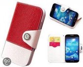 rood wit agenda tasje hoesje Samsung Galaxy S4 I9500