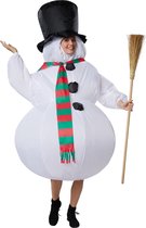 dressforfun - Opblaasbaar kostuum sneeuwman - verkleedkleding kostuum halloween verkleden feestkleding carnavalskleding carnaval feestkledij partykleding - 302359