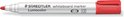 Staedtler Lumocolor whiteboard marker met ronde punt, rode dop en punt.