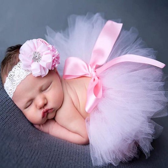 Roze tutu rok met strik, perfect voor newborn fotoshoot | bol.com