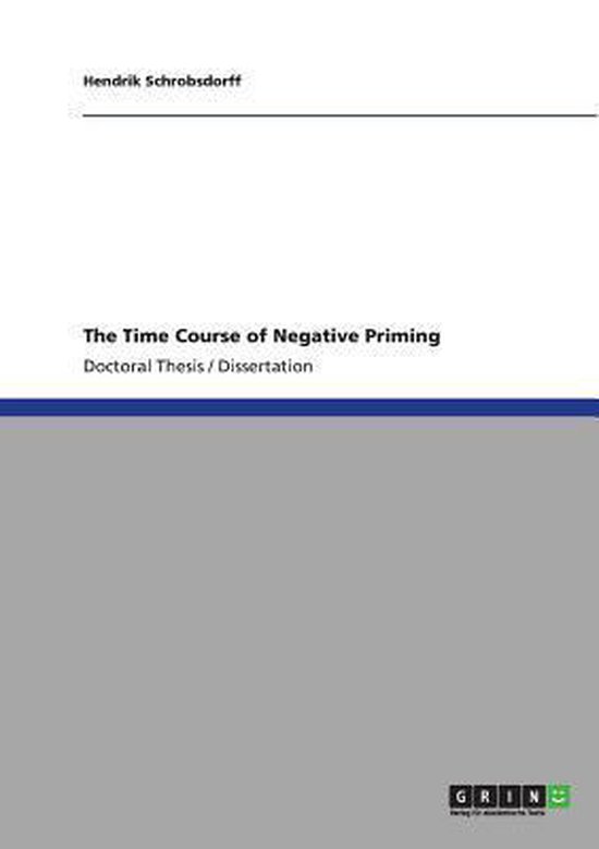 The Time Course of Negative Priming - cover