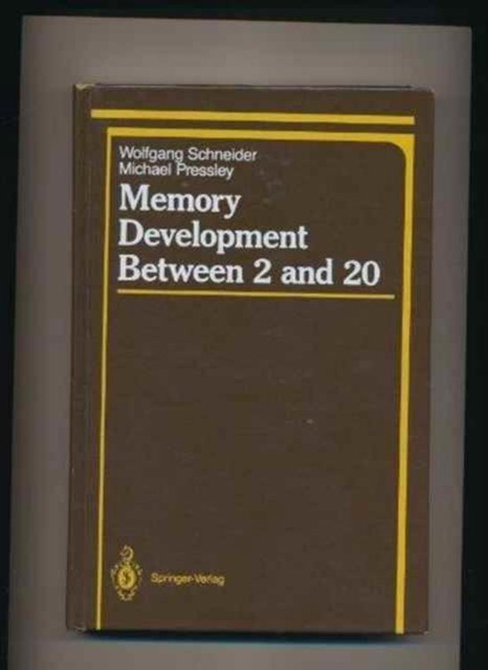 Memory Development Between 2 and 20 - cover
