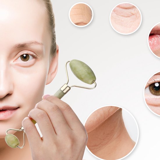 Jade Roller - Massage du visage - Premium Jade Roller face - Massage Jade  Roller -... | bol.com