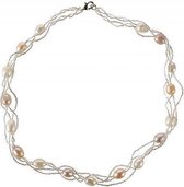 Zoetwater parel ketting Twine Pearl Soft Colors