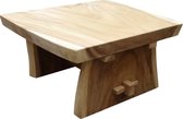 Table tronc d'arbre 90x90xH49 cm - épaisseur plateau 8 cm