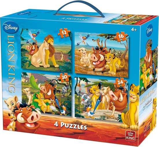 4 in 1 Puzzel Koffer Disney Lion King