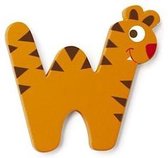 Scratch Letter W Tijger Oranje 5.5 Cm