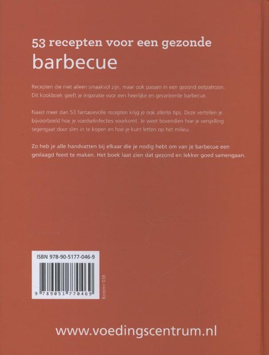 53 recepten voor een gezonde barbecue, Stichting Voedingscentrum 9789051770469 Boeken bol