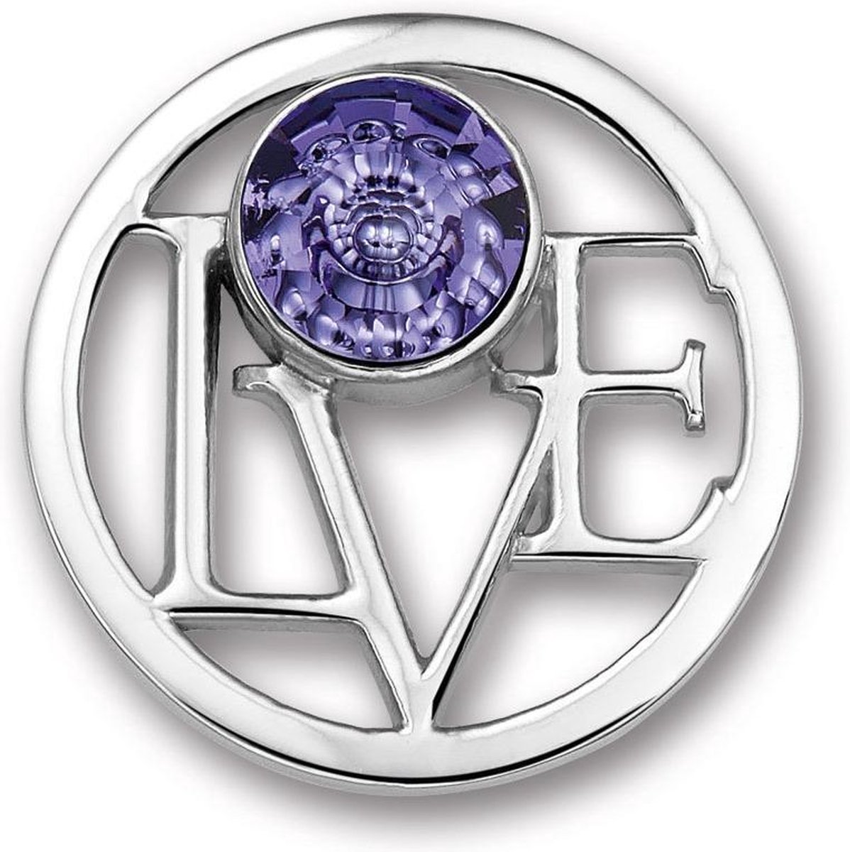 Mi Moneda SW-LV-14-L Swarovski Love Purple