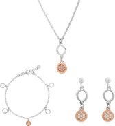 Orphelia SET-7376 - Juwelenset: Ketting + Armband + Oorbellen - Zilver 925 Rosé - Zirkonia