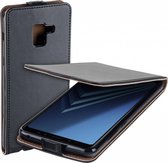 MP case zwart eco lederen flip case Samsung Galaxy A8 Plus (2018) flip case hoesje
