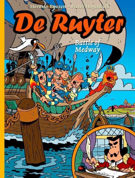 De cover van 'De Ruyter - Battle of Medway' toont een schip met vrolijke zeelieden en de tekst 'De Ruyter Battle of Medway'.