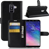 Book Case - Geschikt voor Samsung Galaxy A6 Plus (2018) Hoesje - Zwart