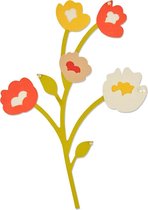 Sizzix snijmal, afm 9x5,5 cm, Fresh Fresia, 1stuk