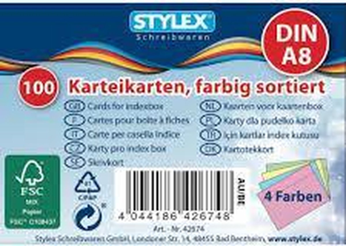 Kaarten voor kaartenbox (DIN A8)