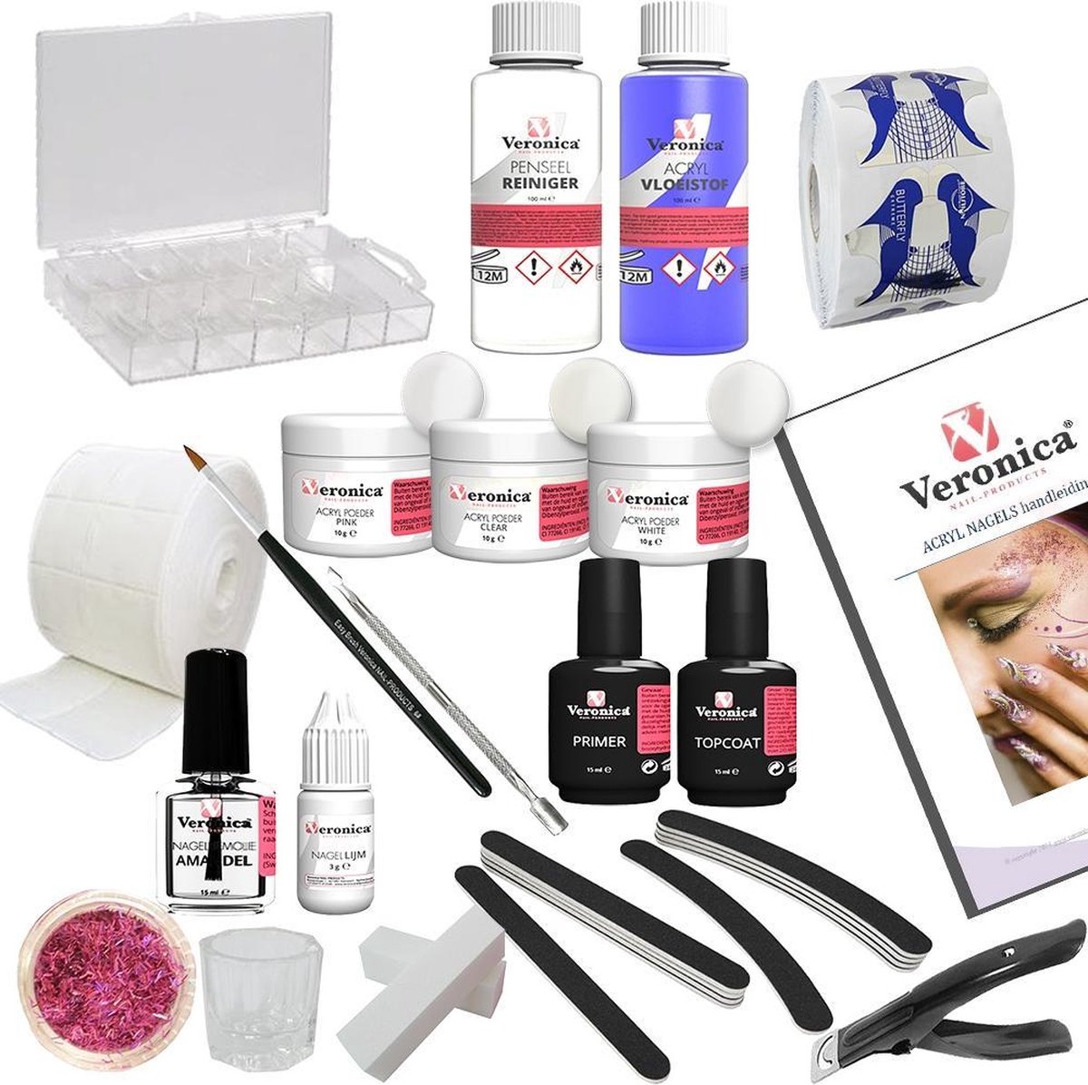 Zichtbaar Glimp mode Veronica Nail Products Starterspakket voor Acrylnagels | bol.com