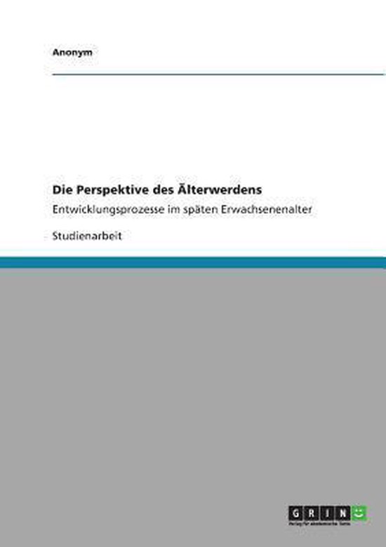 Die Perspektive des Älterwerdens - cover
