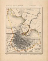 Historische kaart, plattegrond van gemeente Amsterdam in Noord Holland uit 1867