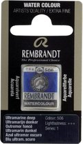 Rembrandt water colour napje Ultramarine Deep (506)