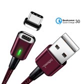 DrPhone iCON Series - Gecertificeerde Qualcomm 3.0 Support - Snellader - Magnetische Type C oplaadkabel + Datakabel - Magnetisch oplader 3.0A Fast Charge Output USB-C - Reversible