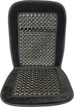 Coussin de perles en bois Deluxe - Coussin de chaise noir - 90x44cm