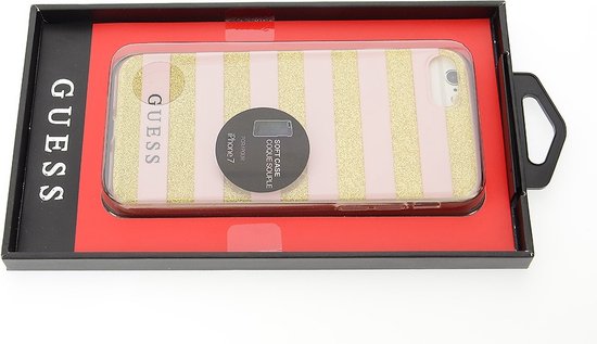 Coque Gel Guess Stripes iPhone 8/7 - Rose