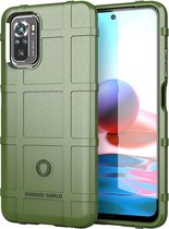 Xiaomi Redmi Note 10 / Note 10S hoesje, Rugged Shield TPU Gelcase, Groen | GSM Hoesje / Telefoonhoesje Geschikt Voor: Xiaomi Redmi Note 10  / Xiaomi Redmi Note 10S