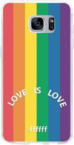 6F hoesje - geschikt voor Samsung Galaxy S7 Edge -  Transparant TPU Case - #LGBT - Love Is Love #ffffff