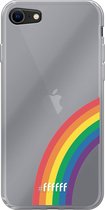 6F hoesje - geschikt voor iPhone 8 - Transparant TPU Case - #LGBT - Rainbow #ffffff