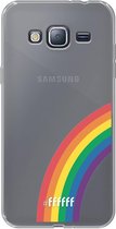 6F hoesje - geschikt voor Samsung Galaxy J3 (2016) -  Transparant TPU Case - #LGBT - Rainbow #ffffff