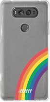 LG V20 Hoesje Transparant TPU Case - #LGBT - Rainbow #ffffff