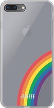 6F hoesje - geschikt voor iPhone 8 Plus -  Transparant TPU Case - #LGBT - Rainbow #ffffff