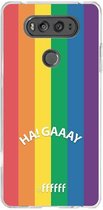 LG V20 Hoesje Transparant TPU Case - #LGBT - Ha! Gaaay #ffffff